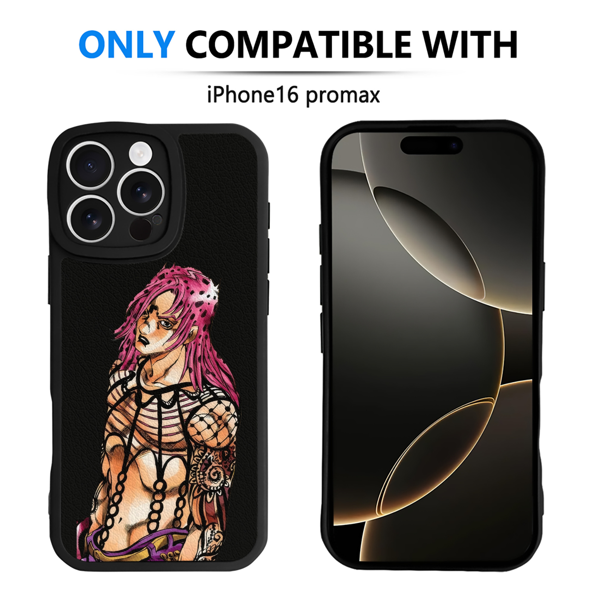 （画像用） ジョジョの奇妙な冒険 ビネガー?ドッピオ JoJo's Bizarre Adventure Vinegar Doppio 【iPhone 16シリーズ対応】シリコンスマホケース（レザー調） 材質：シリコン